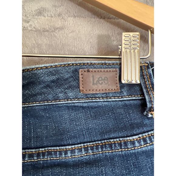 Lee Jeans Womens 32x29 Blue Relaxed Fit Straight Leg High Rise Stretch Slims - Picture 5 of 10